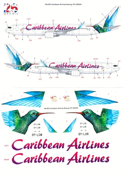 Boeing 767-300ER (Caribbean Airlines)  144-563