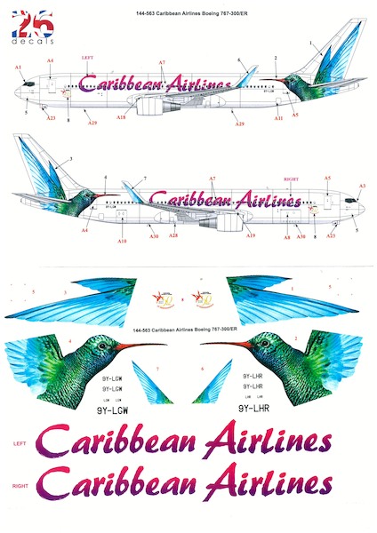 Boeing 767-300ER (Caribbean Airlines) 144-563