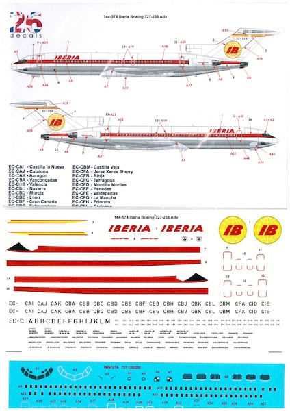 Boeing 727-256 (Iberia) 144-574
