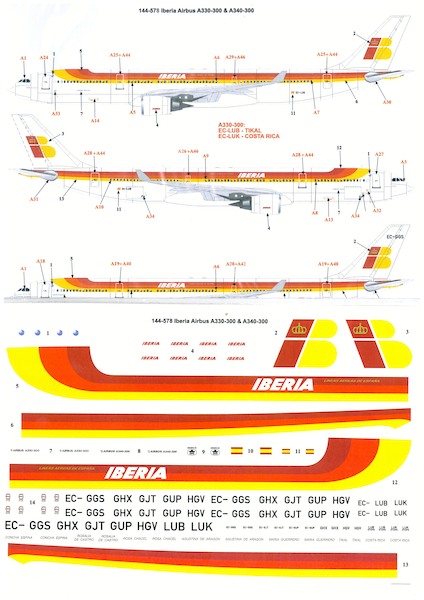 Airbus A330-300 and A340-300 (Iberia)  144-578
