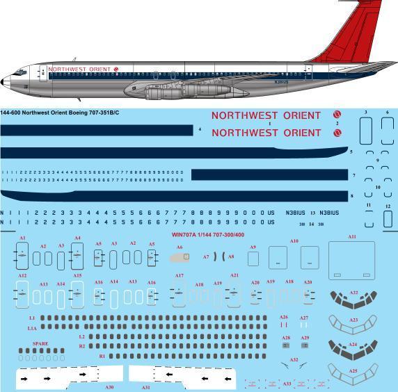 Boeing 707-351B/C (Northwest Orient) 144-600