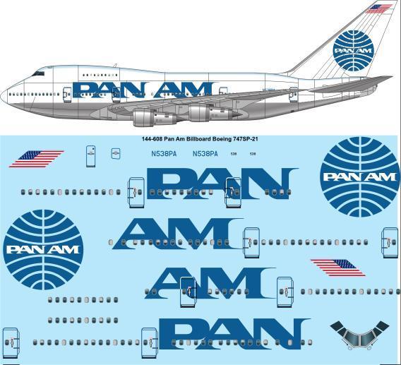 Boeing 747SP (PanAm Billboard) 144-608