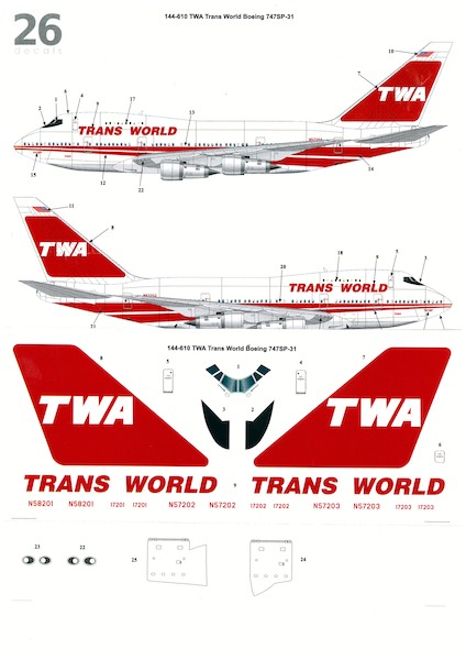 Boeing 747SP (TWA)  144-610