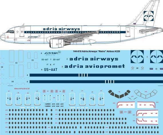 Airbus A320 (Adria Airways - Adria Aviopromet -Retro-) 144-618