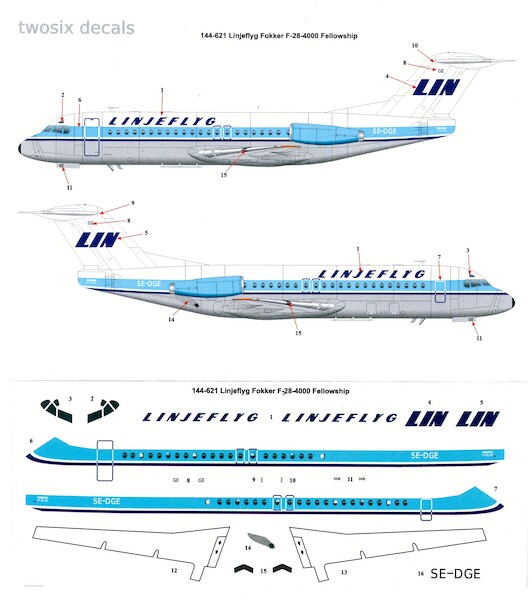 Fokker F28-4000 Fellowship (Linjeflyg) 144-621