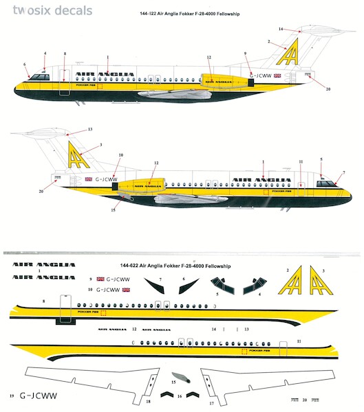 Fokker F28-4000 Fellowship (Air Anglia)  144-622