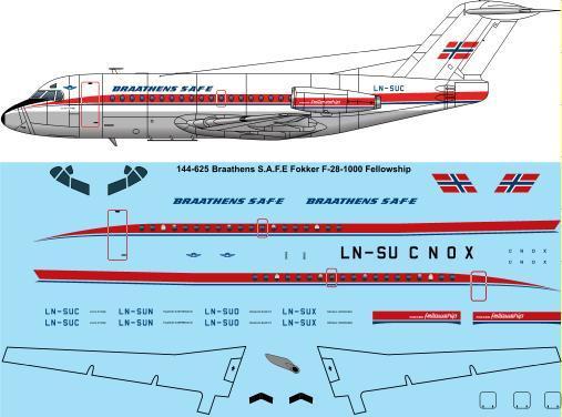 Fokker F28-1000 Fellowship (Braathens SAFE)  144-625