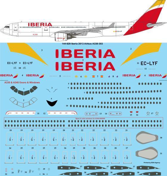 Airbus A330-300 (Iberia 2013 colours) 144-629