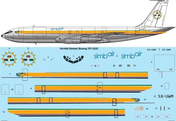 Boeing 707-323 (Simbair) 144-640
