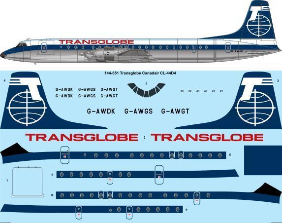 Canadair CL44D-4 (Transglobe)  144-651