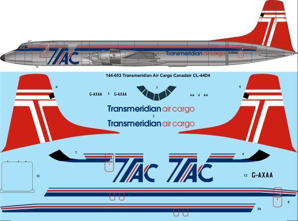 Canadair CL44D-4 (Transmeridian Air Cargo) 144-653