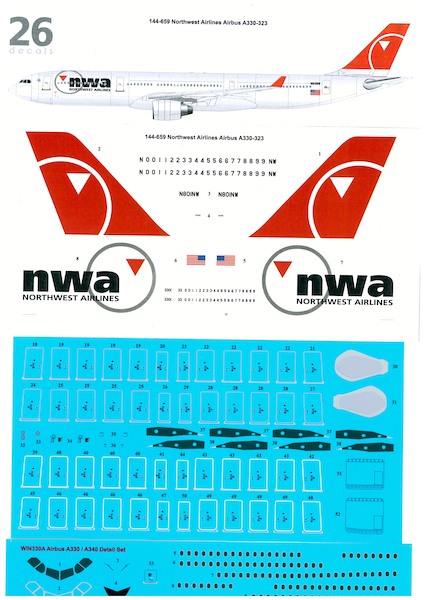 Airbus A330-300 (Northwest Airlines) 144-659
