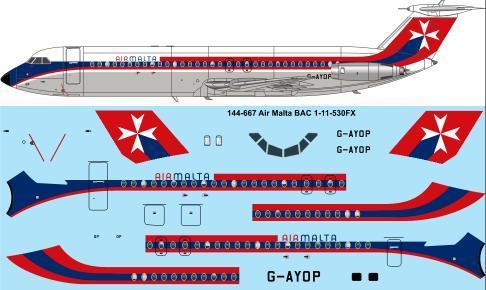 BAC1-11 (Air Malta) 144-667