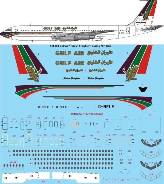 Boeing 707 (Gulf Air 'Falcon Freighter')  144-689