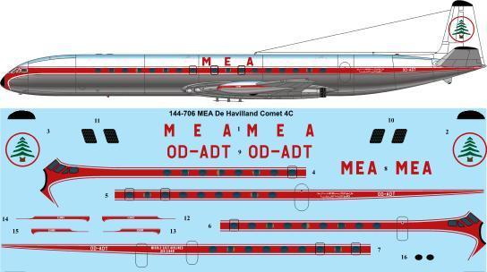 De Havilland Comet 4C (MEA Lebanon)  144-706