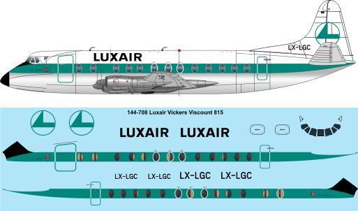 Vickers Viscount 815 (Luxair)  144-708