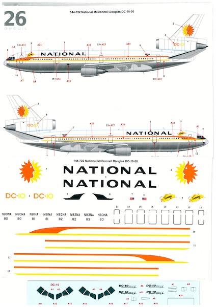 McDonnell Douglas DC10-30 (National)  144-722