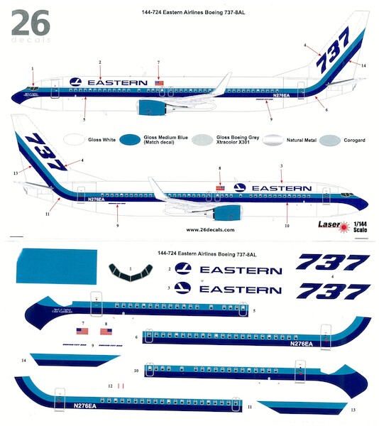 Boeing 737-800 (Eastern Airlines)  144-724