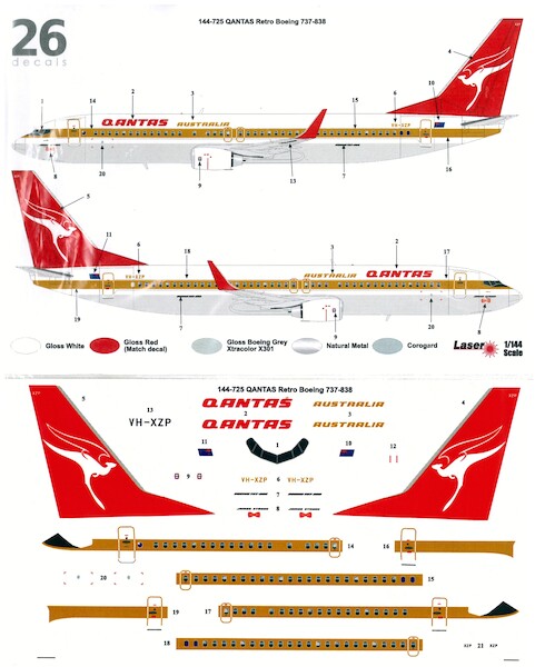 Boeing 737-800 (Qantas - Retro)  144-725