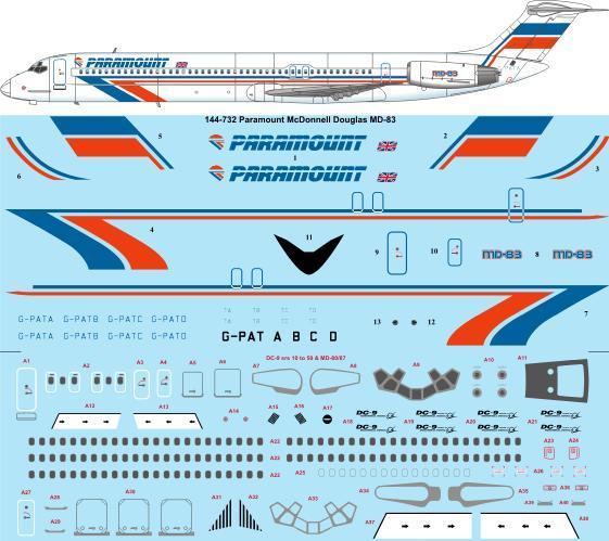 McDonnell Douglas MD83 (Paramount)  144-732