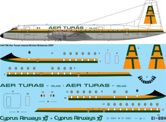 Bristol Britannia 200 (Aer Turas / Cyprus Airways) 144-756