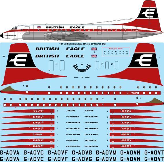 Bristol Britannia 300 (British Eagle) 144-759