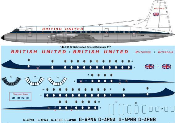 Bristol Britannia 300 (British United)  144-763