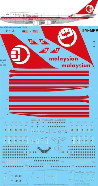 Boeing 747-400 (Malaysian - retro) 144-810