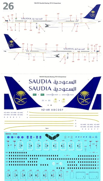 Boeing 787-9 Dreamliner (Saudia)  144-818