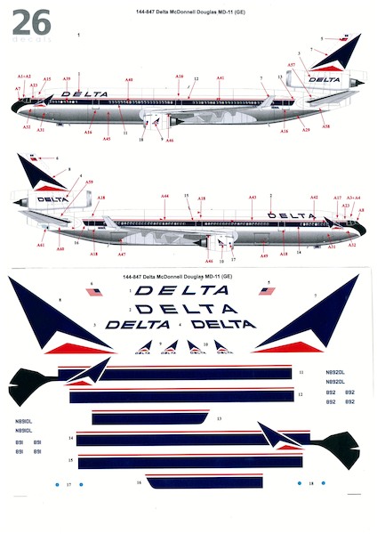 McDonnell Douglas MD11 (Delta Airlines)  144-849