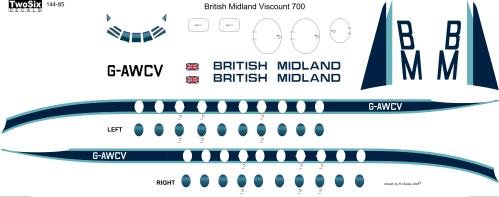Vickers Viscount 800 (British Midland) 144-86