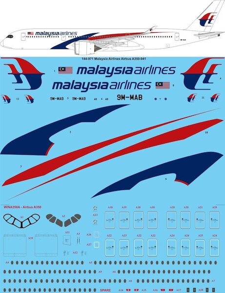 Airbus A350-941 (Malaysia Airlines) 144-871