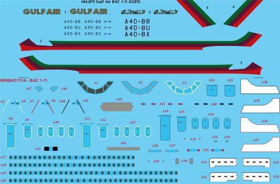 BAC1-11-400 (Gulf Air) 144-875