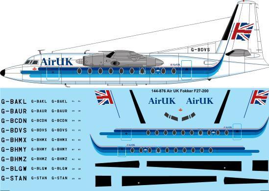 Fokker F27-200 Friendship (Air UK) 144-876