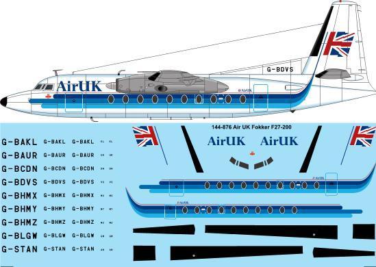 Fokker F27-200 Friendship (Air UK)  144-876