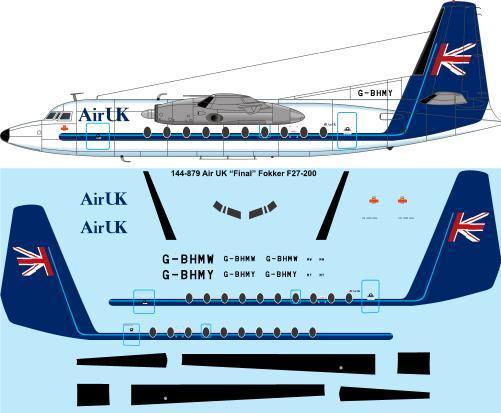 Fokker F27-200 Friendship (Air UK Final Scheme) 144-879
