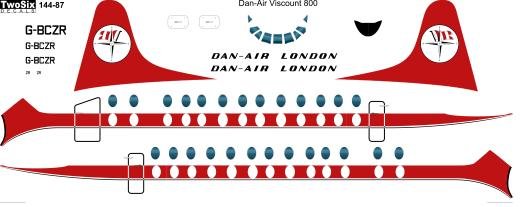 Vickers Viscount 800 (Dan-Air)  144-88