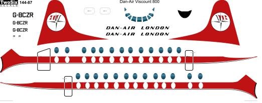 Vickers Viscount 800 (Dan-Air) 144-88