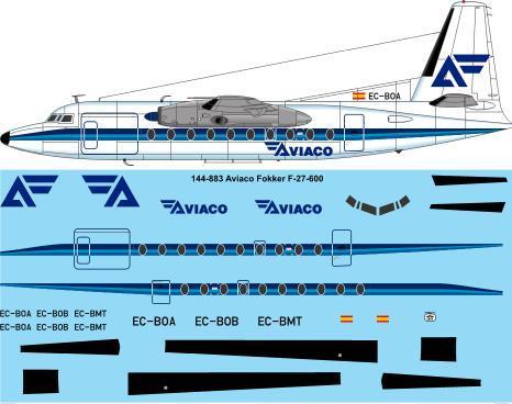 Fokker F27-600 Friendship (Aviaco Final) 144-883