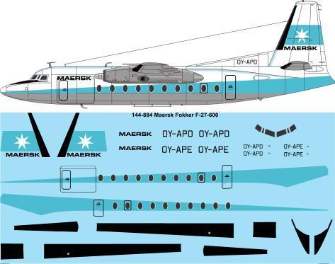 Fokker F27-600 Friendship (Maersk Air) 144-884