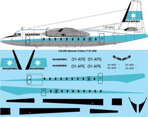 Fokker F27-600 Friendship (Maersk Air)  144-884