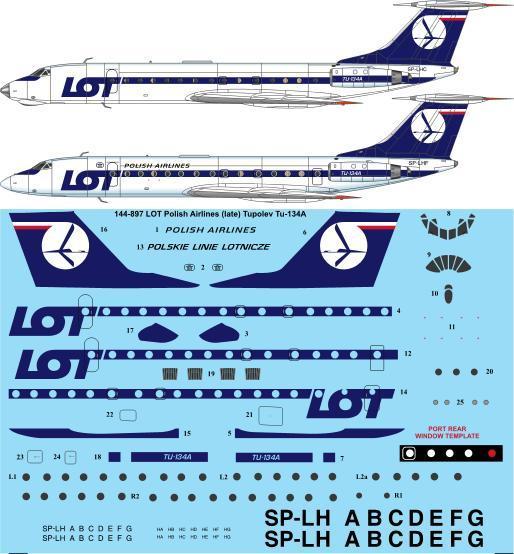 Tupolev Tu134A (LOT Polish Airlines (late)) 144-897