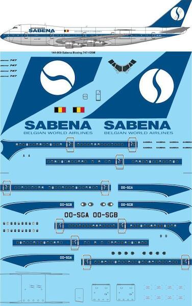 Boeing 747-100 (Sabena) Light blue 144-910