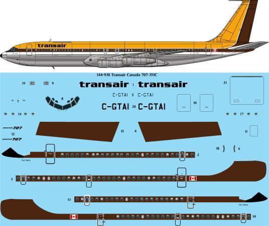 Boeing 707-351C (Transair) 144-930