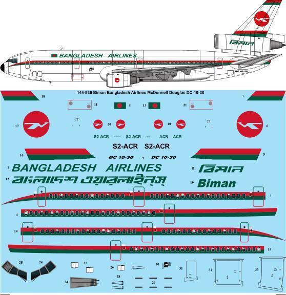 McDonnell Douglas DC10-30 (Bangladesh Biman) 144-936