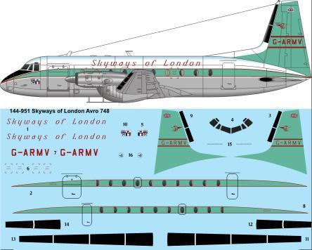 Hawker Siddeley HS748 (Skyways of London)  144-951