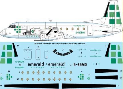 Hawker Siddeley HS748 (Emerald Airways)  144-954