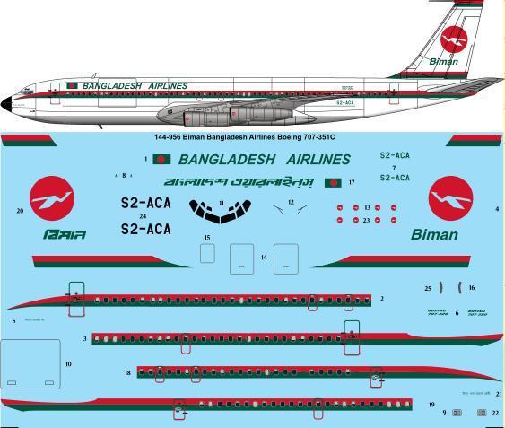 Boeing 707-351C (Bangladesh Biman)  144-956