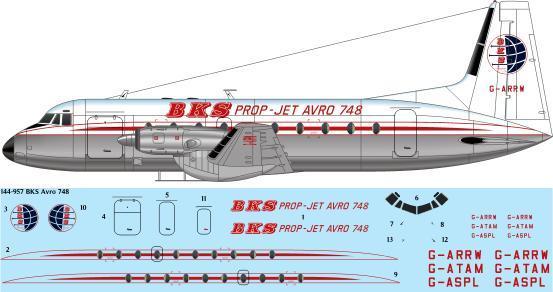 Hawker Siddeley HS748 (BKS)  144-957
