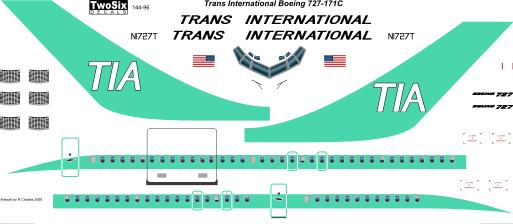 Boeing 727-100 (Trans Interantional Airlines)  144-96